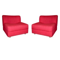 Pair of Italian 70s Lounge Chairs by TECNO
