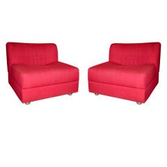 Vintage Pair of Italian 70s Lounge Chairs by TECNO
