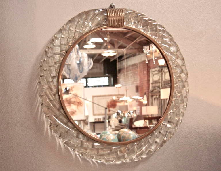 Wall mirror by Venini, 1960s fab for you. A chic touch. Very Venetian.