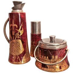Italian 1950s Aldo Tura Cocktail Set 9