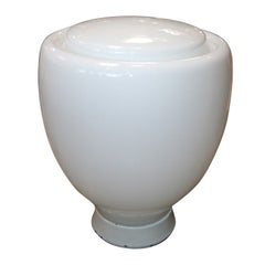 Vintage Claudio Salocchi Milk Glass Table Lamp