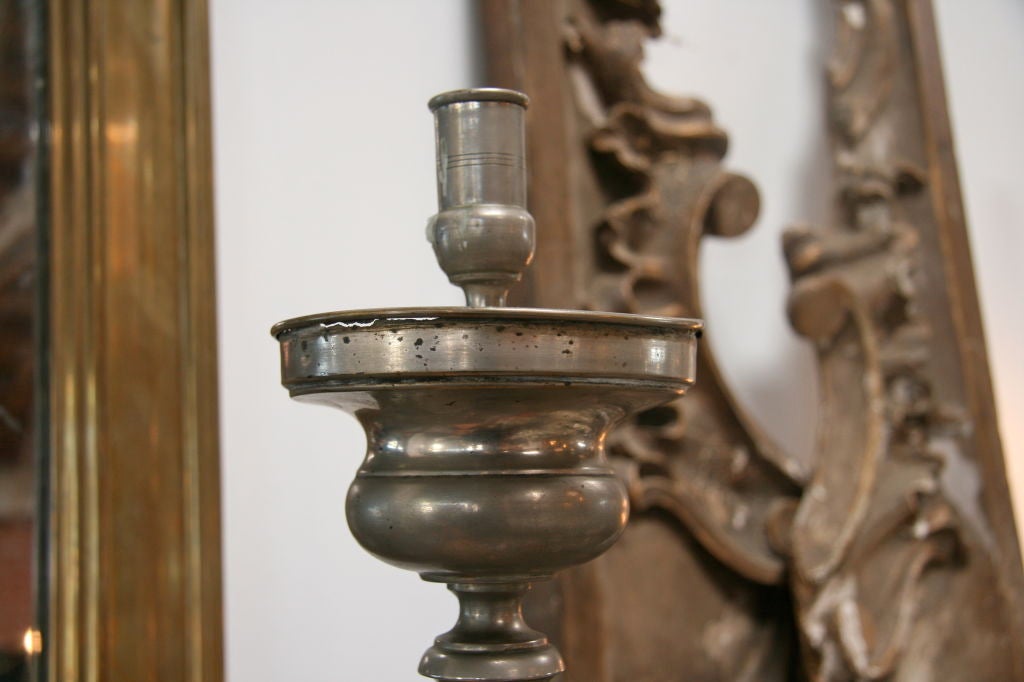 Pewter Vatican Candlestick For Sale