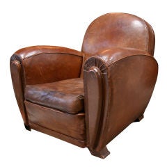 Italian 30's Leather Club Chair