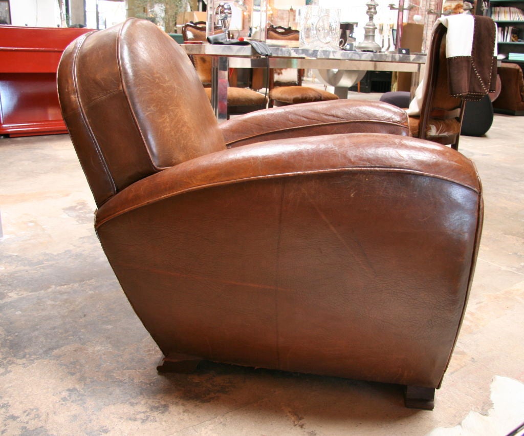 Italian 30's Leather Club Chair 1