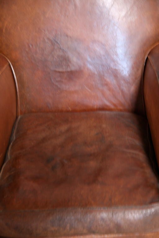Italian 30's Leather Club Chair 3