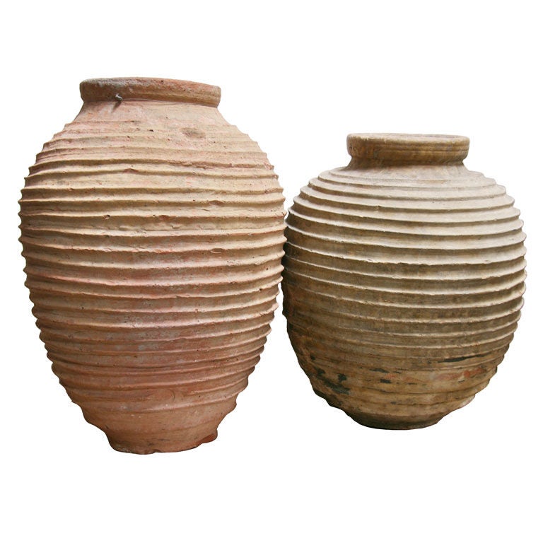 Pair of Greek Terra Cotta Jars