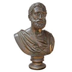 18th Bronze Bust of Marcus Aurelius by G.B.Benzoni