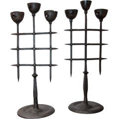 Pair of Spiked Candlesticks By Alberto Gerardi