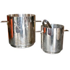 Vintage Cristofle Silver Wine & Ice Bucket with Tongs