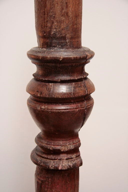 Wood Italian Oversized Candlestick For Sale