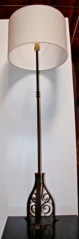 French, iron, floor lamp. Pretty clear what this is and pretty nice too.