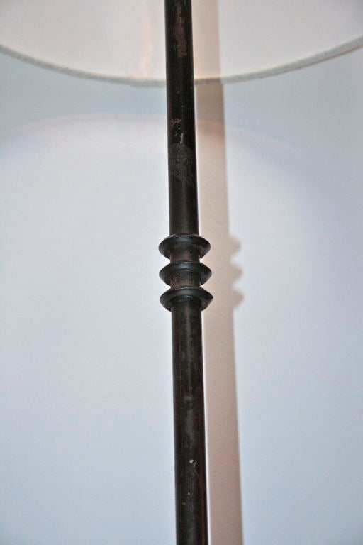 Mid-20th Century French Iron Floor Lamp For Sale