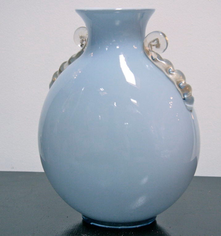 Murano Glass Vase by Toso In Excellent Condition In Los Angeles, CA