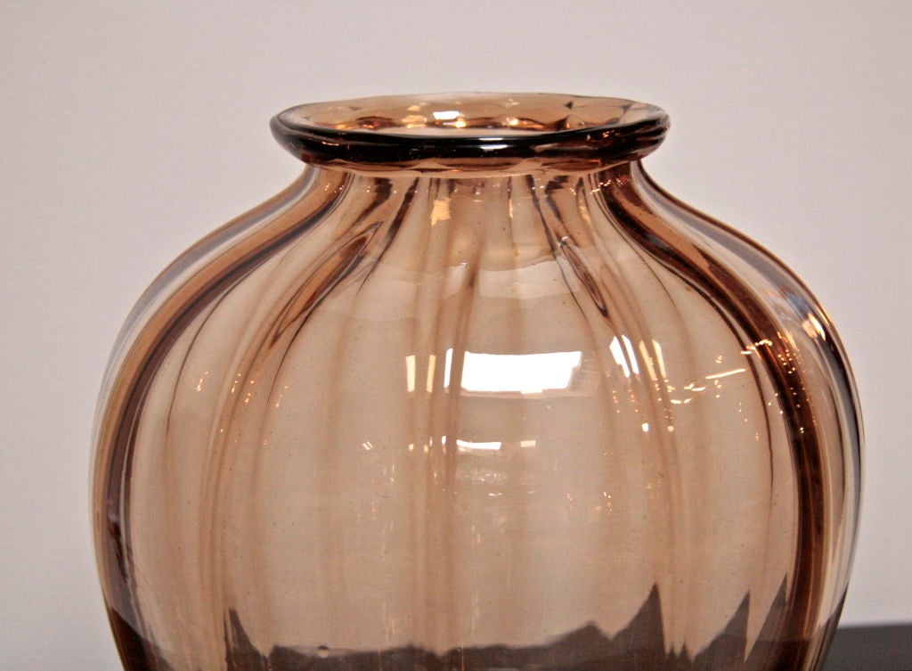 Mid-20th Century Napoleone Martinuzzi Italian Glass Vase