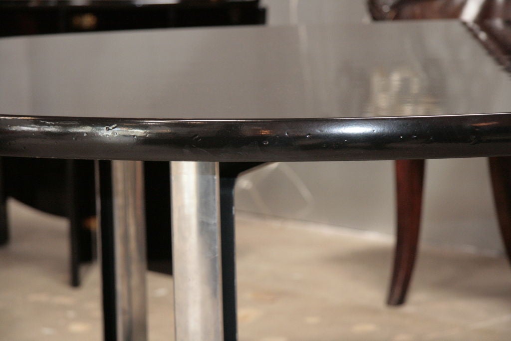 Mid-20th Century Black Lacquered Tecno Oversized Table