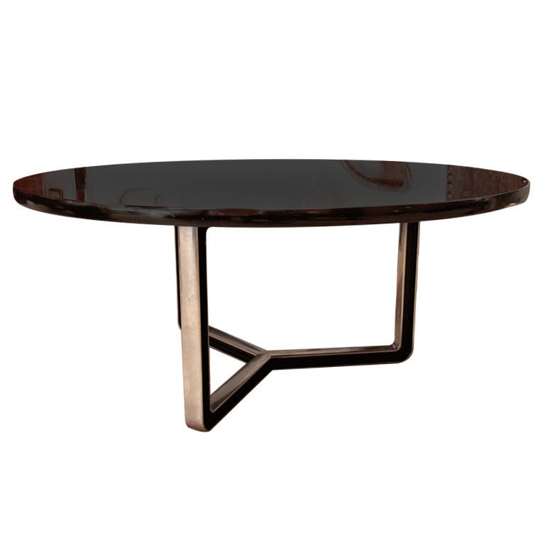 Black Lacquered Tecno Oversized Table