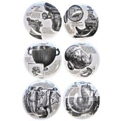 Set Of 6 Piero Fornasetti Plates 4