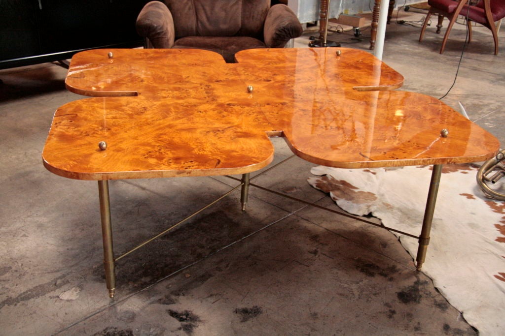 Italian coffee Table by: Willy Rizzo. Buy this 4 leaf clover looking table for good luck:)