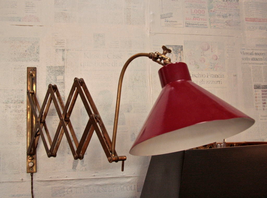 Italian Lacquered Metal Wall Light