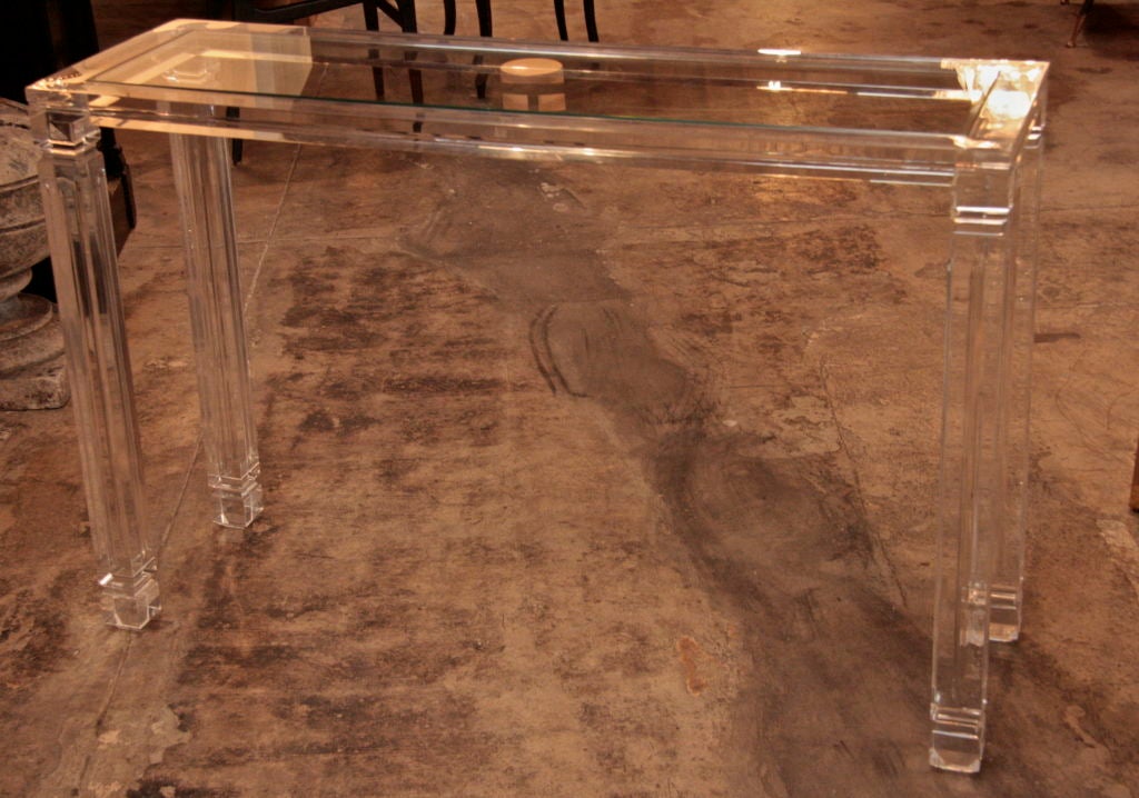 Italian 70s Plexi Console