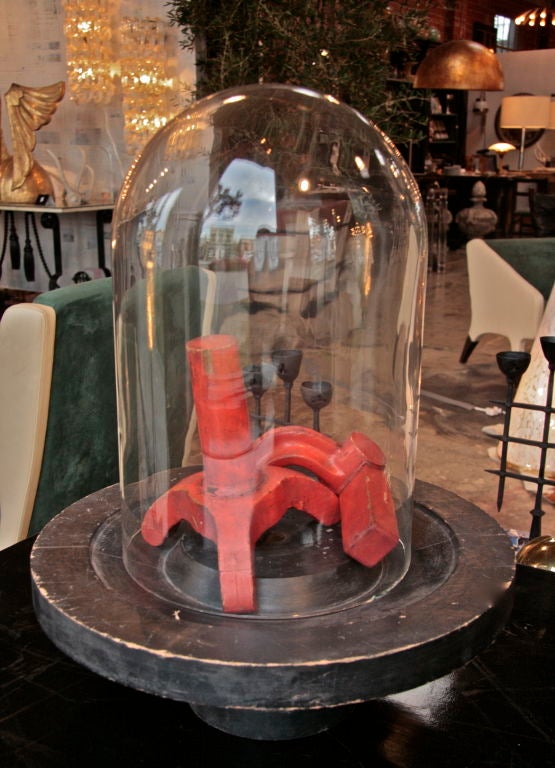 American 40s Industrial Sculpture in Glass Dome