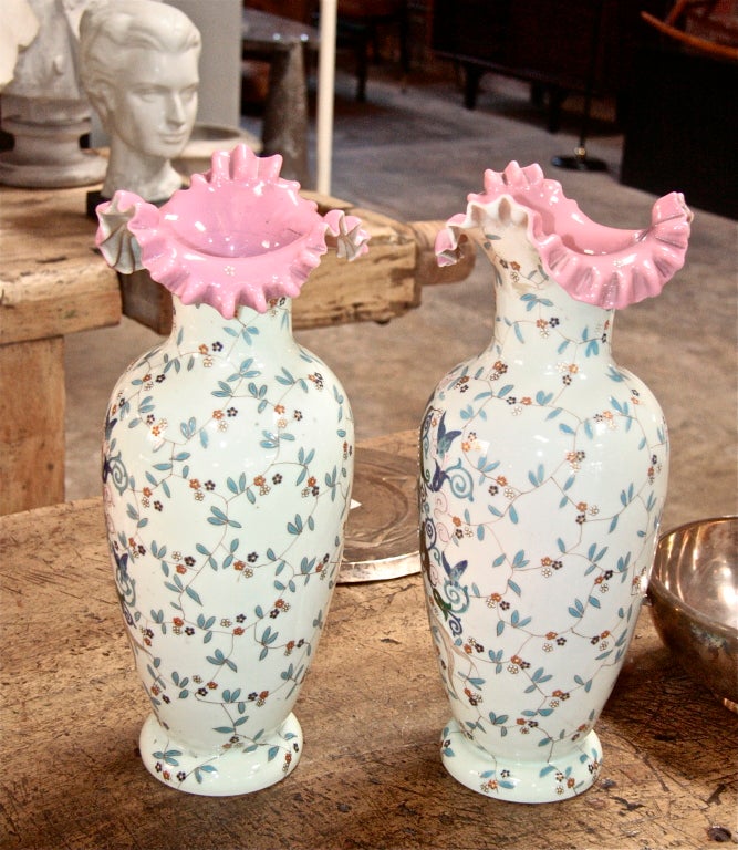 Italian Opaline Glass Vases 2