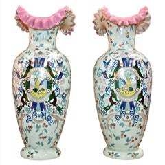 Italian Opaline Glass Vases