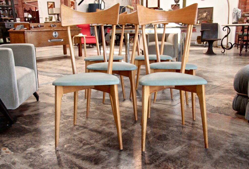 Italian 40's Set of 6 Ico Parisi-Colombo Dining Chairs