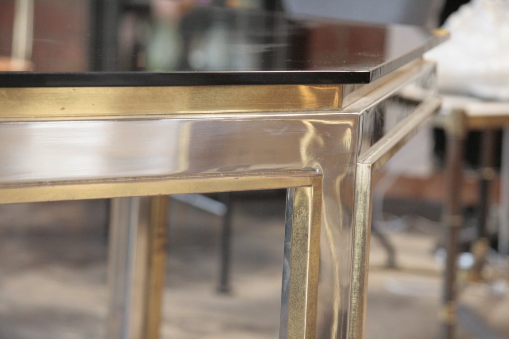 Brass Italian 70's Octagonal Table For Sale