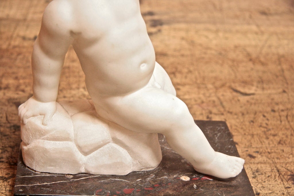 Italian Marble Sculpture of Bambino 2