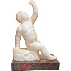 Italian Marble Sculpture of Bambino 6