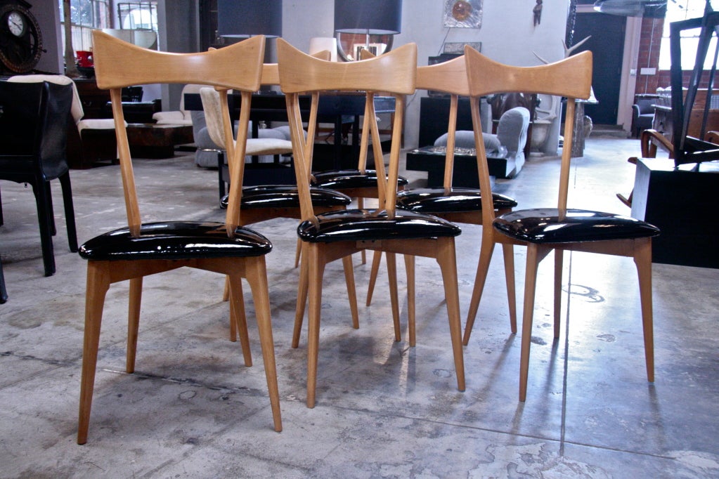 Italian 40's Set of 6 Ico Parisi Dining Chairs