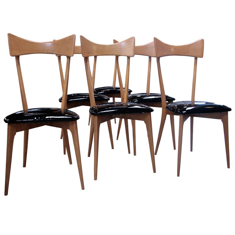 Italian 40
s Set of 6 Ico Parisi Dining Chairs