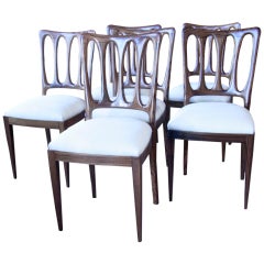 Set of Six Paolo Buffa Dining Chairs Chairs