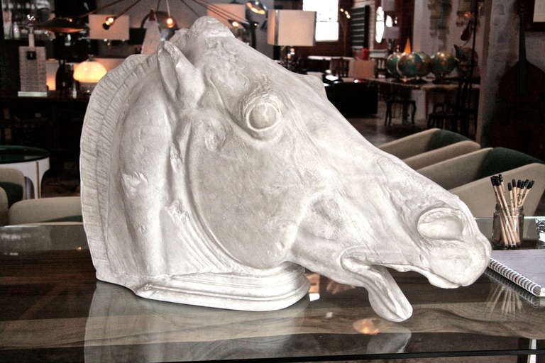 A beauty--this terra cotta horse head will add a bit of drama to its surroundings. (imagine the god father theme in the background)