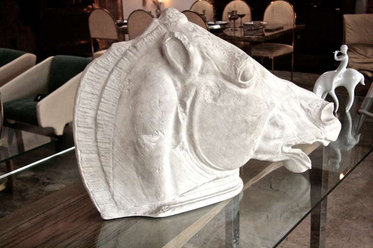 Italian Plaster Horse Head 2