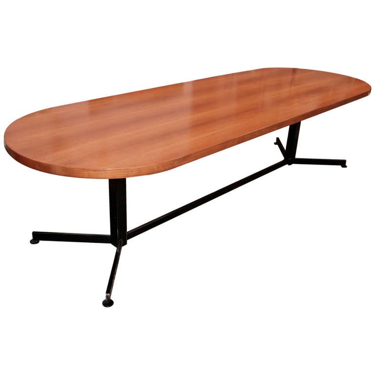 16ft Vintage Birdseye Maple Zographos Conference Table For Sale at 1stDibs