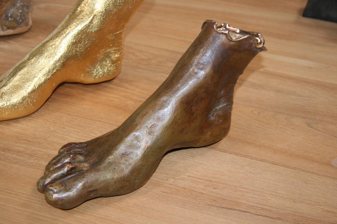 bronze foot