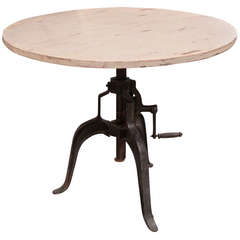 Vintage Italian 40s Adjustable Industrial Table