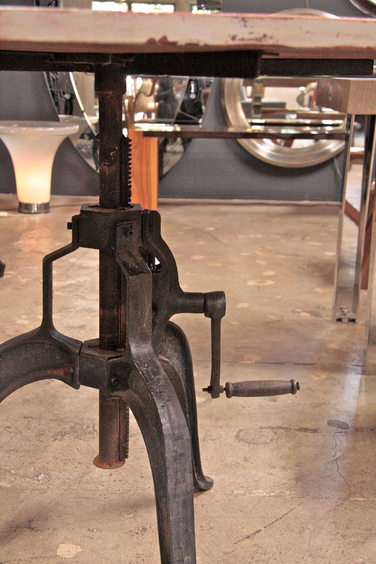 Iron Italian 40s Adjustable Industrial Table