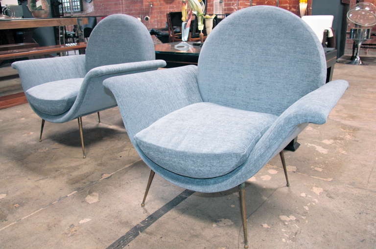 Mid-20th Century Italian Settee with Chairs, 1950s, 