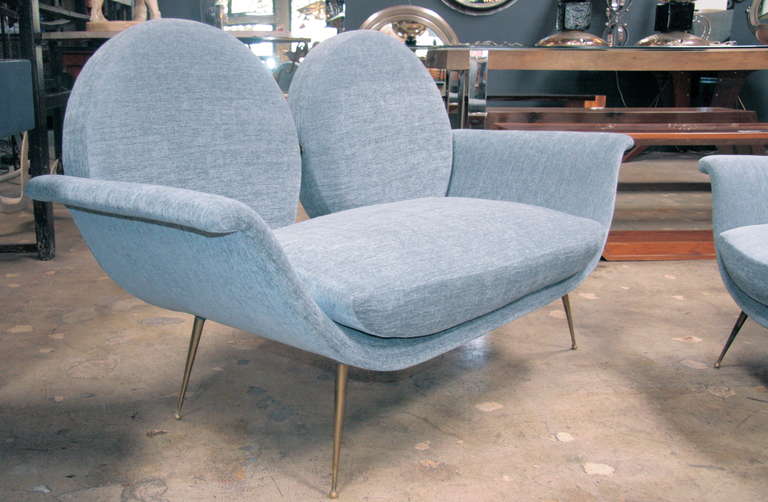 Italian Settee with Chairs, 1950s, 