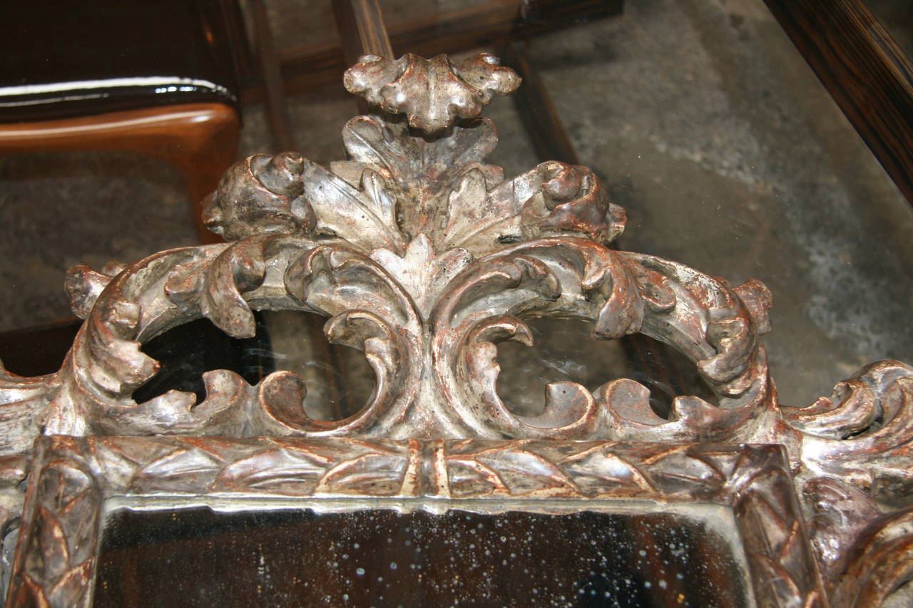 18th c. Carved Italian Mirror 2