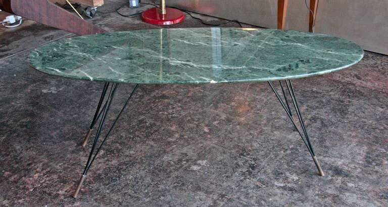 Italian 50's green marble top coffee table for coffee or cocktails... 
CIN CIN, CHEERS AND BOTTOMS UP in style.