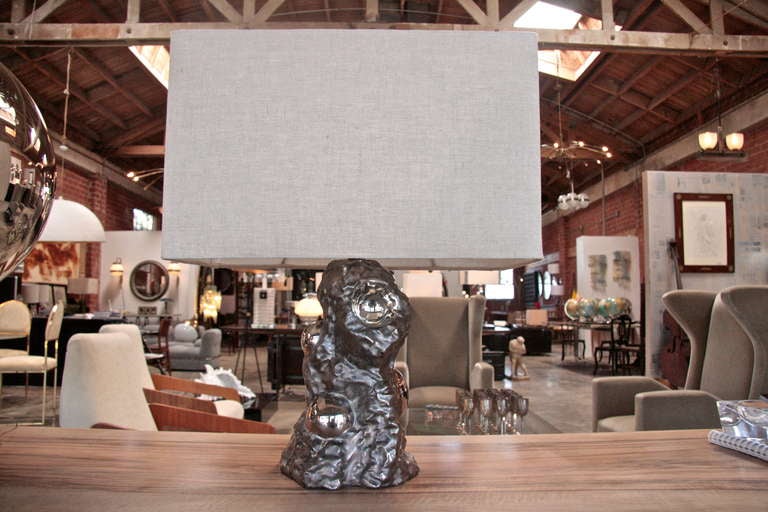 Table Sculpture Lamp By Ugo Zaccagnini 1950 In Excellent Condition In Los Angeles, CA