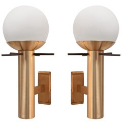 Pair of Italian 1960 Sconces By Stilux