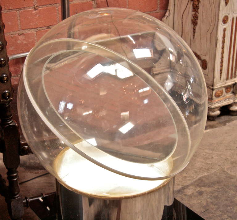 Late 20th Century Light by Architect Filippo Panseca with Original Steel Base, 1960s