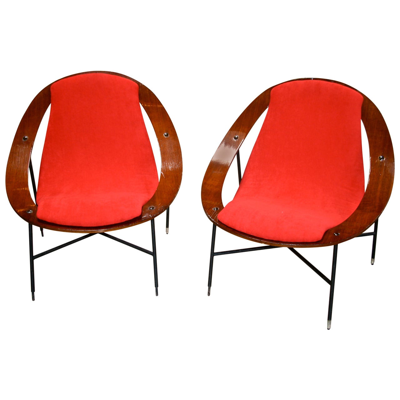 Rare Ico Parisi Lounge Chairs