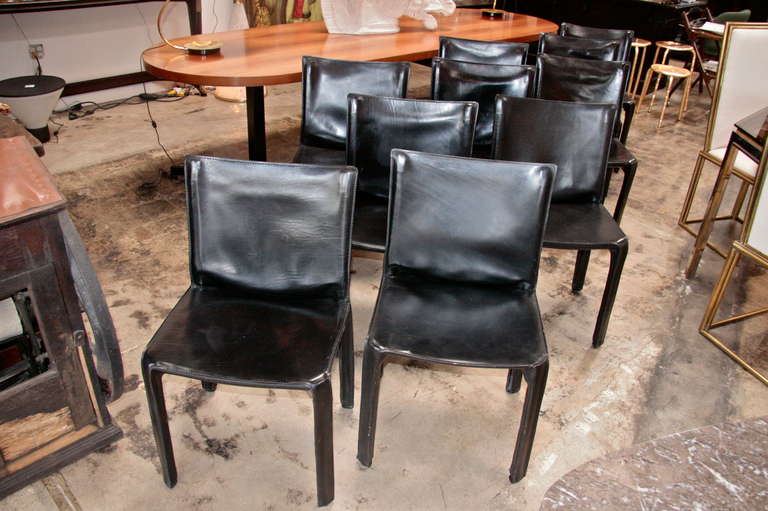 Pair of "Cab" Side Chairs by Mario Bellini