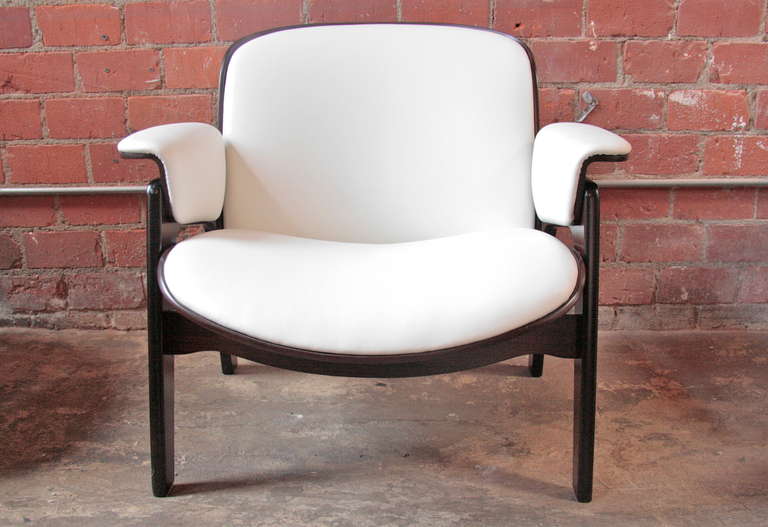Ico Parisi Armchair with Swivel Ottoman for M.I.M. In Excellent Condition In Los Angeles, CA